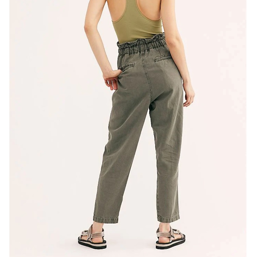 Free People Olive Straight Leg Pants - Picture 2 of 14
